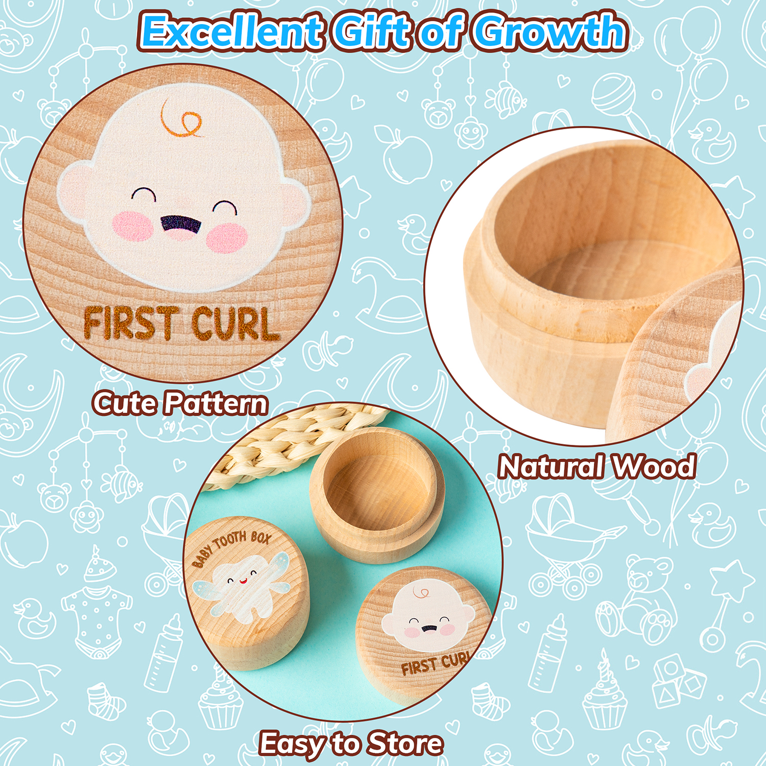 Baby Wooden Keepsake Box 2-Pie - Baby Keepsake Box บทวิจารณ์และราคา