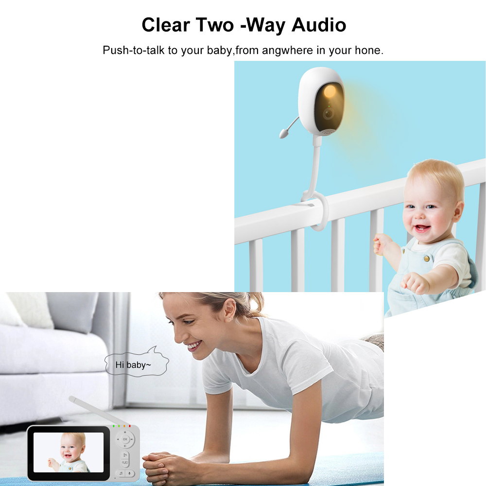 4.3-inch Intelligent Baby Moni - Baby Monitor Split Screen บทวิจารณ์และราคา