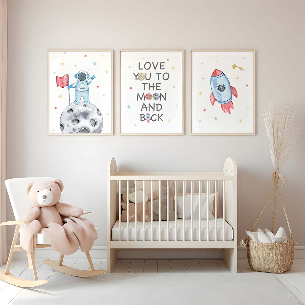 Nursery Wall Art, Space Astron - Baby Nursery Quotes Wall Art บทวิจารณ์และราคา