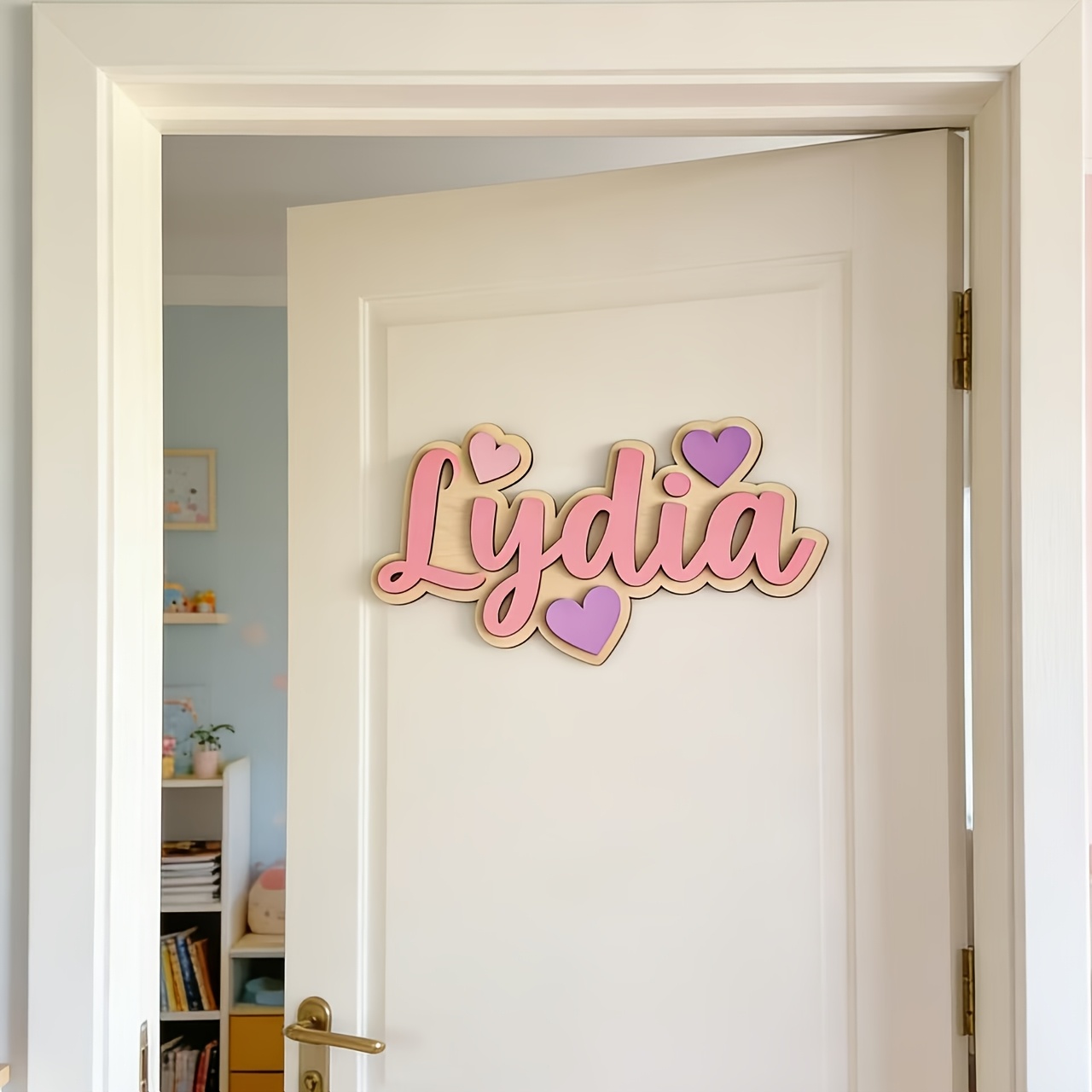 Personalized Gradient Heart Na - Baby Nursery Hanging Decor บทวิจารณ์และราคา