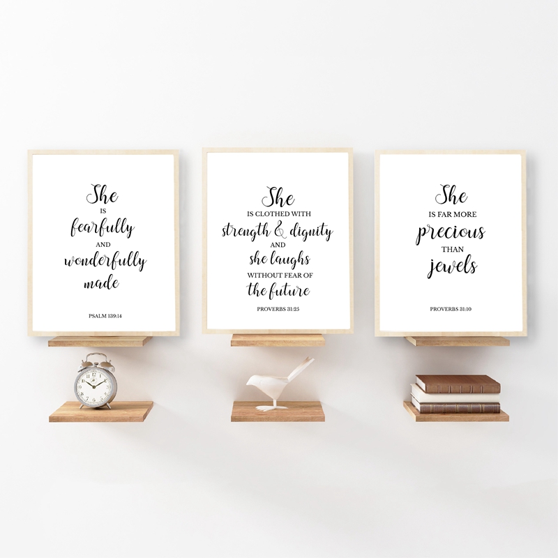 Bible Verses Quote Christian W - Baby Nursery Quotes Wall Art บทวิจารณ์และราคา