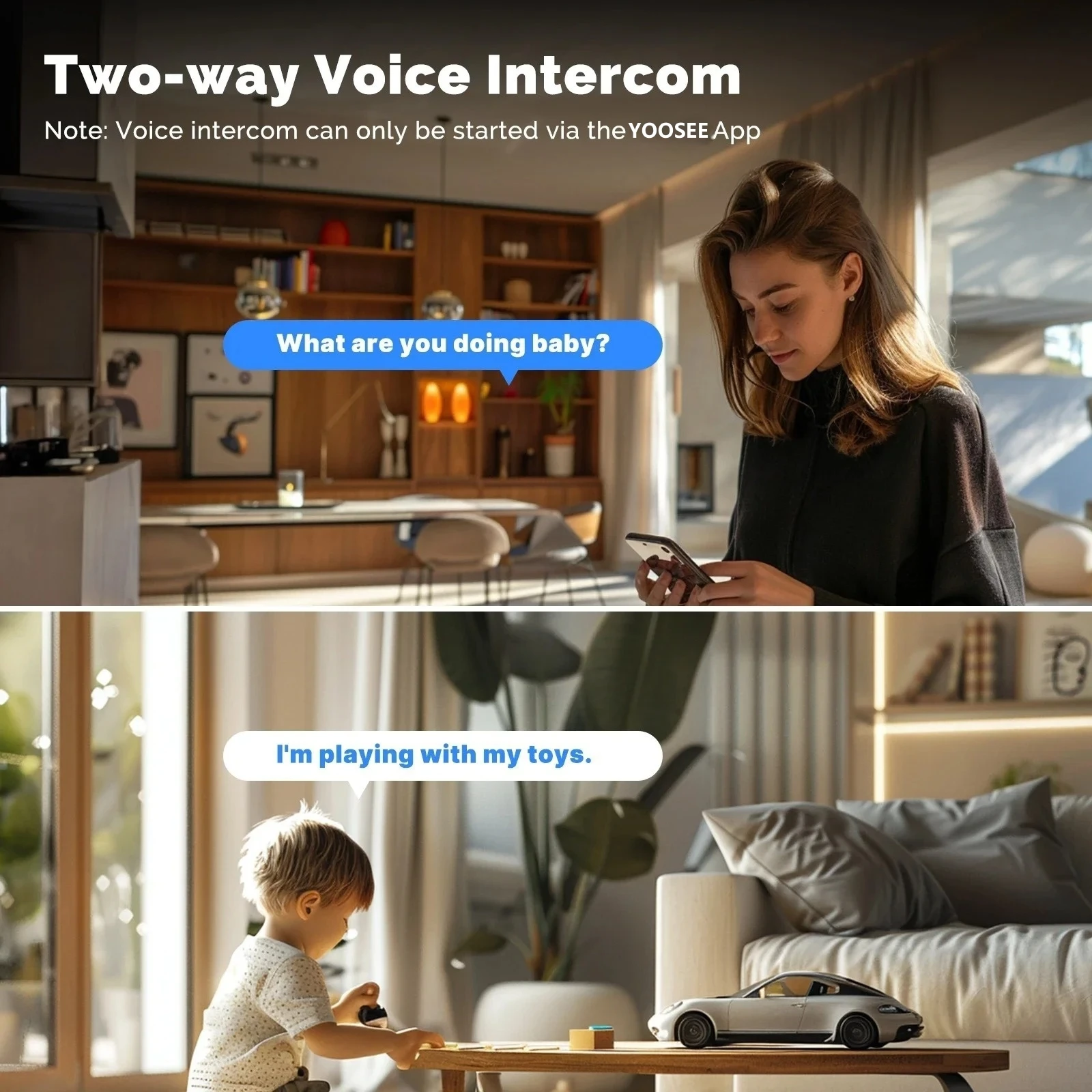 8MP WiFi IP Camera Baby Monito - Baby Monitor Split Screen บทวิจารณ์และราคา