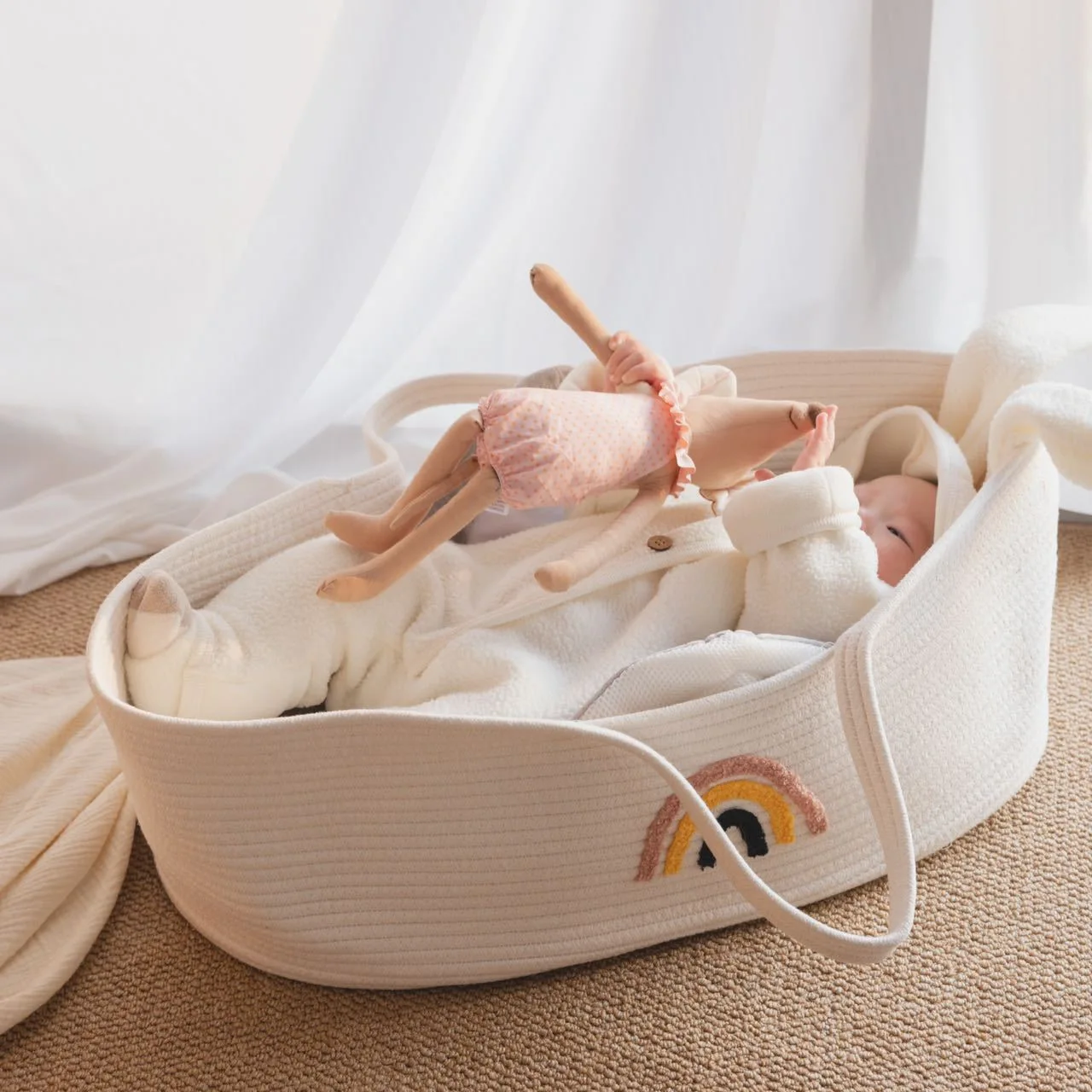Portable Baby Carrying Basket  - Baby Nursery Storage บทวิจารณ์และราคา