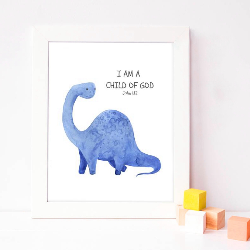 Kid's Bible Verse Quote Prints - Baby Nursery Quotes Wall Art บทวิจารณ์และราคา