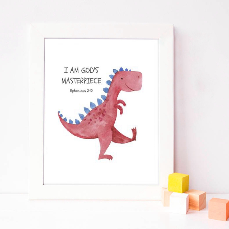 Kid's Bible Verse Quote Prints - Baby Nursery Quotes Wall Art บทวิจารณ์และราคา
