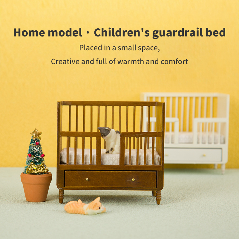 1:12 Miniature White Wood Baby - Baby Nursery Accessories บทวิจารณ์และราคา