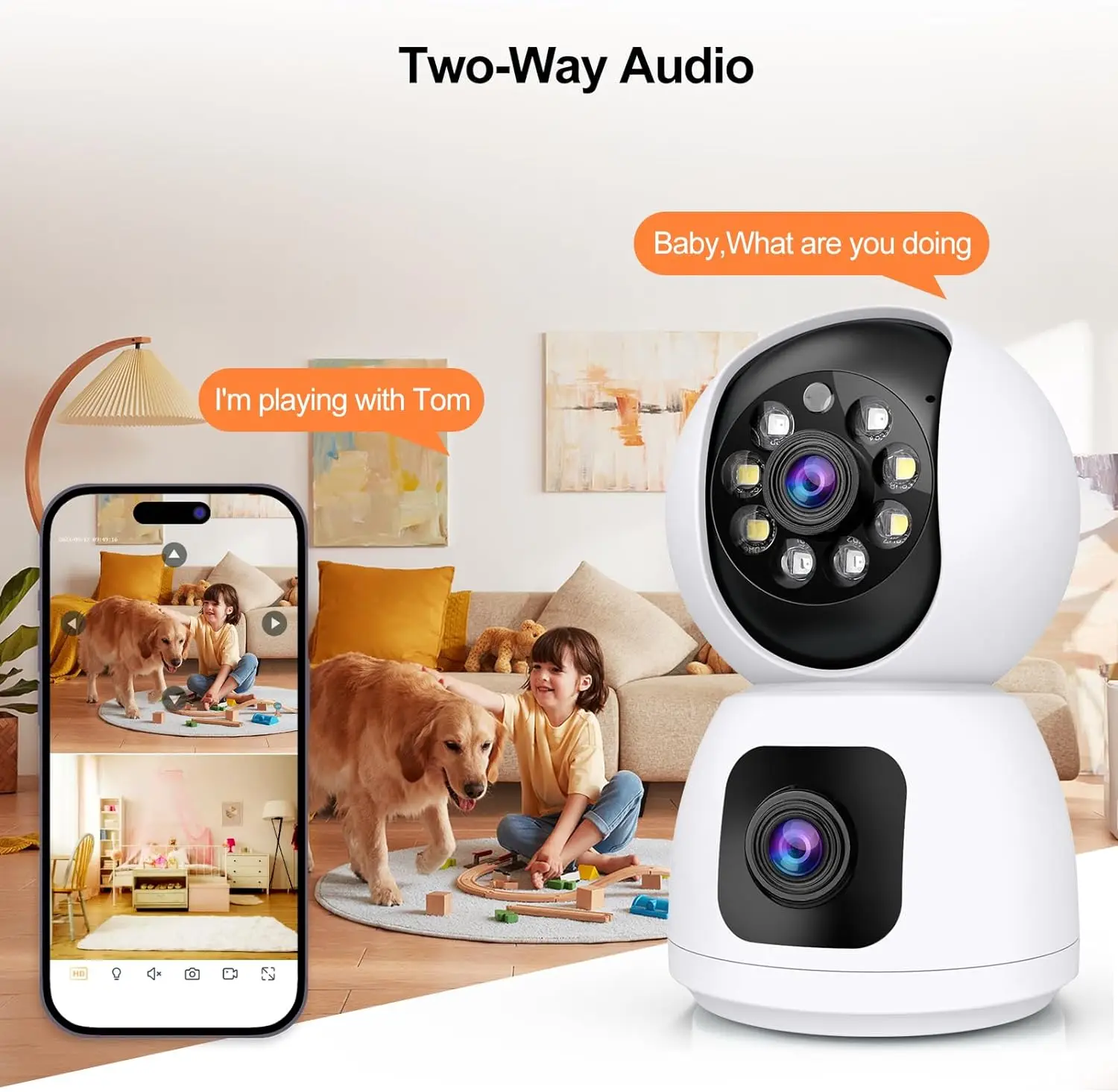Tuya  4K 8MP HD WiFi Camera In - Baby Monitor Split Screen บทวิจารณ์และราคา