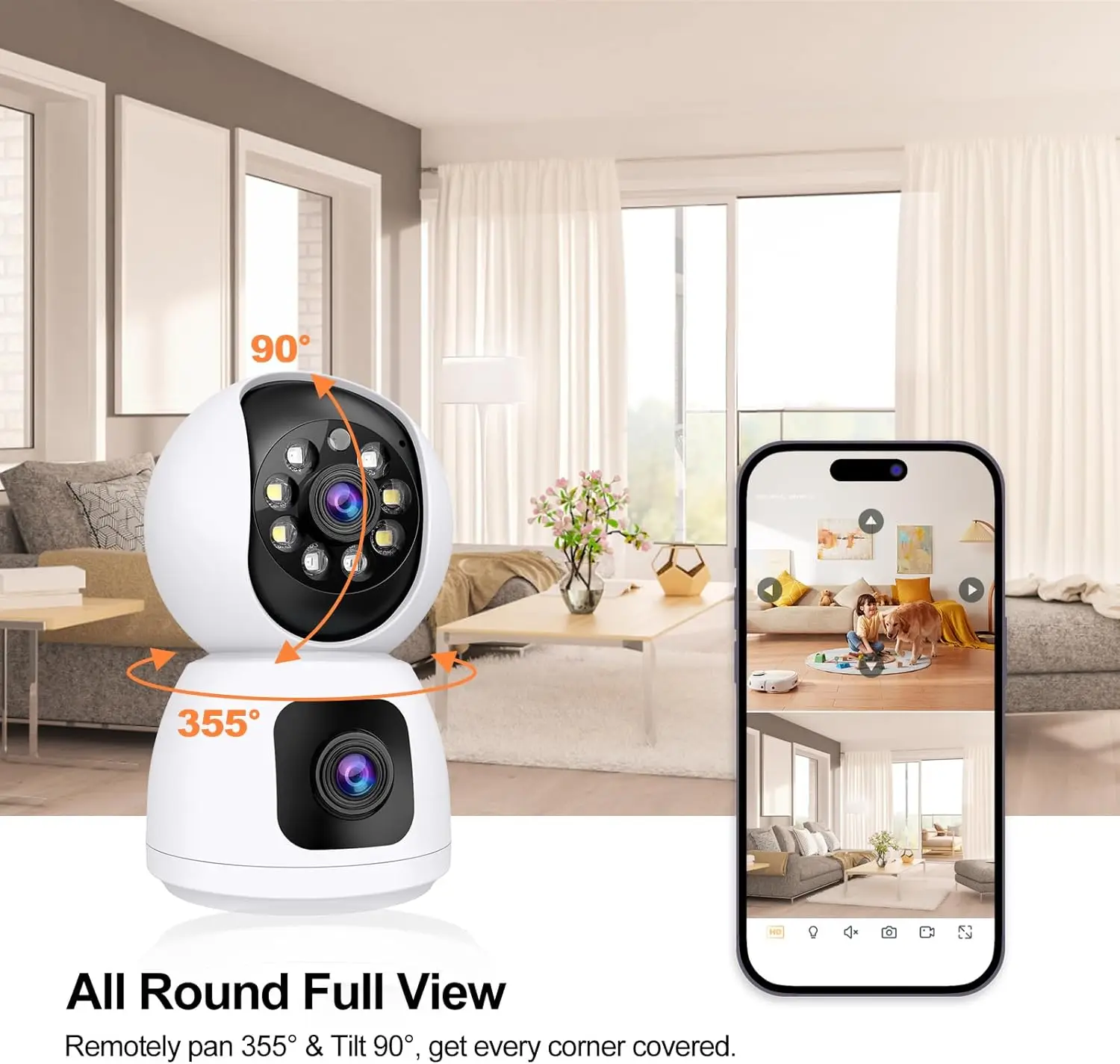 Tuya  4K 8MP HD WiFi Camera In - Baby Monitor Split Screen บทวิจารณ์และราคา