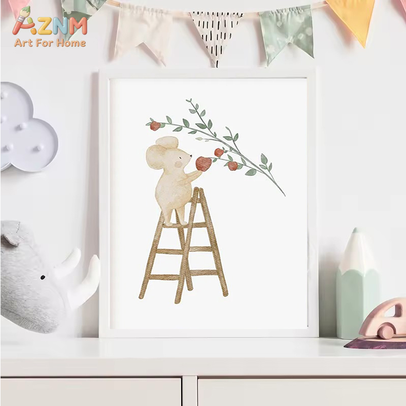 AZNM Watercolor Neutral Baby A - Baby Nursery Gender Neutral บทวิจารณ์และราคา