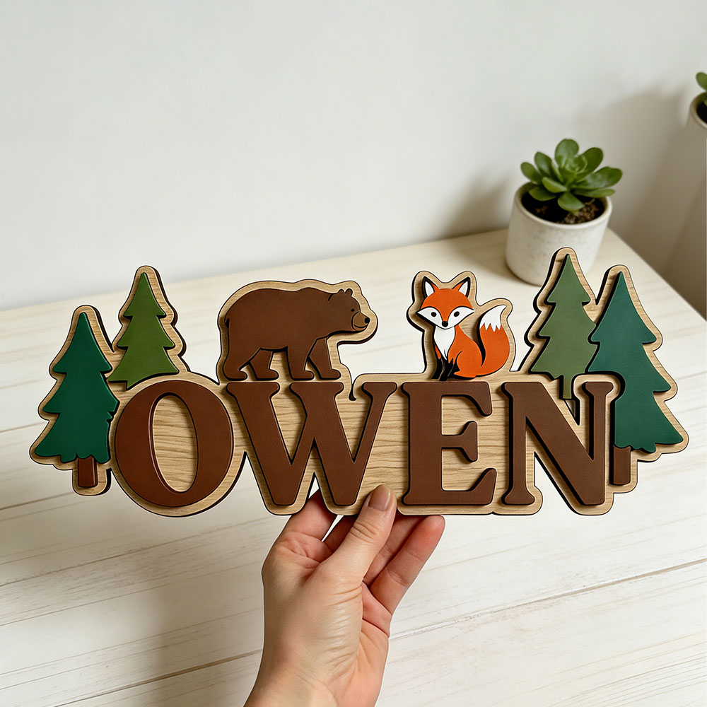 Custom Woodland Forest Bear Fo - Baby Nursery Forest Theme บทวิจารณ์และราคา