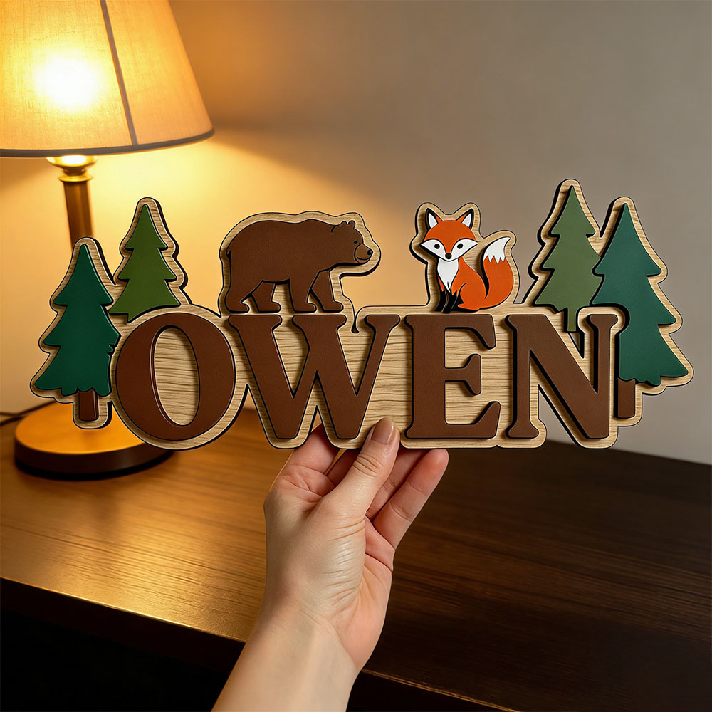 Custom Woodland Forest Bear Fo - Baby Nursery Forest Theme บทวิจารณ์และราคา
