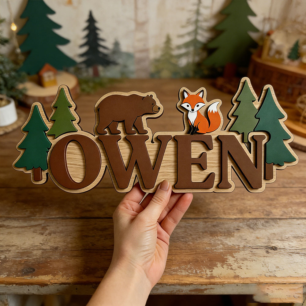 Custom Woodland Forest Bear Fo - Baby Nursery Forest Theme บทวิจารณ์และราคา