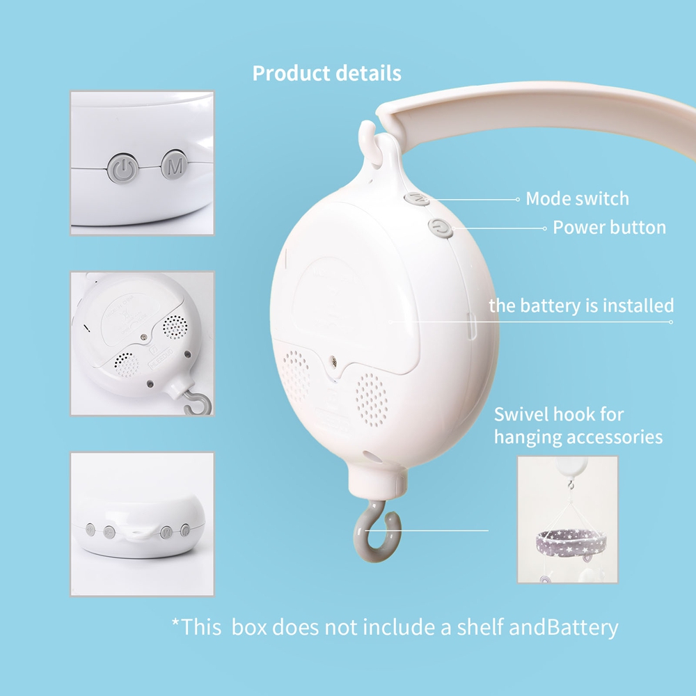 Crib Bell Rotary Music Box wit - Baby Nursery Songs บทวิจารณ์และราคา
