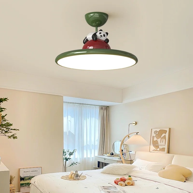 Cartoon Cream Style Panda LED  - Baby Nursery Chandelier บทวิจารณ์และราคา