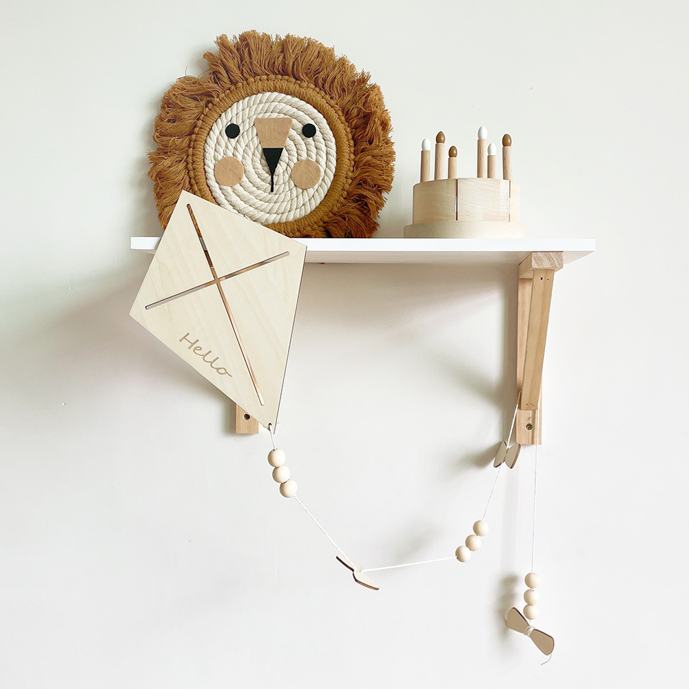 INS Nordic Wooden Kite Wall Or - Baby Nursery Hanging Decor บทวิจารณ์และราคา