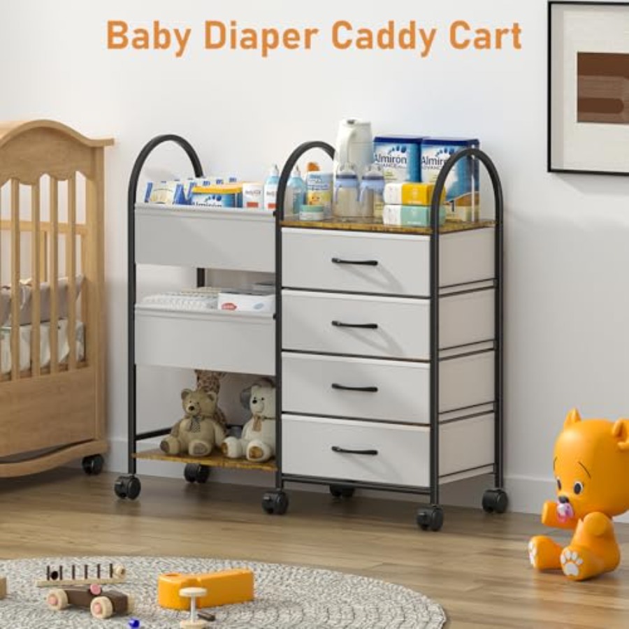 Baby Diaper Caddy Organizer Ca - Baby Nursery Storage บทวิจารณ์และราคา