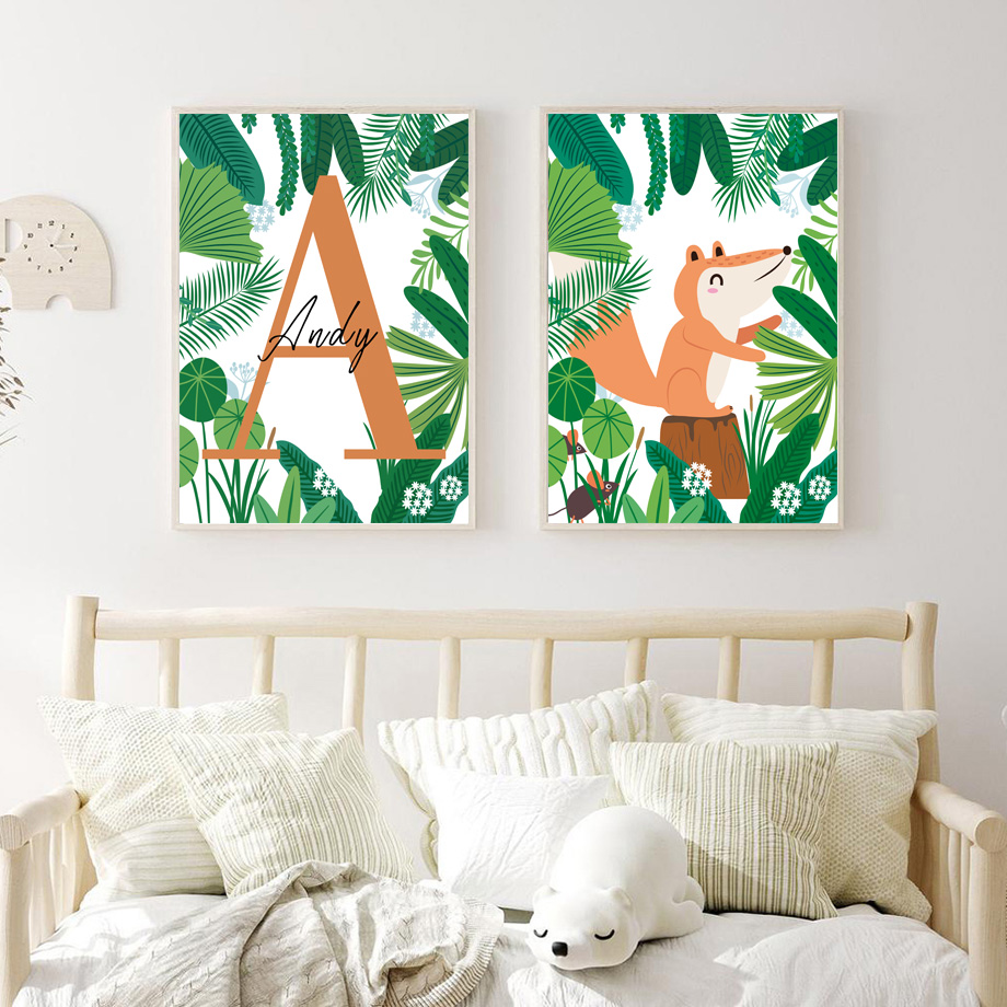 Jungle Safari Nursery Wall Art - Baby Nursery Gender Neutral บทวิจารณ์และราคา