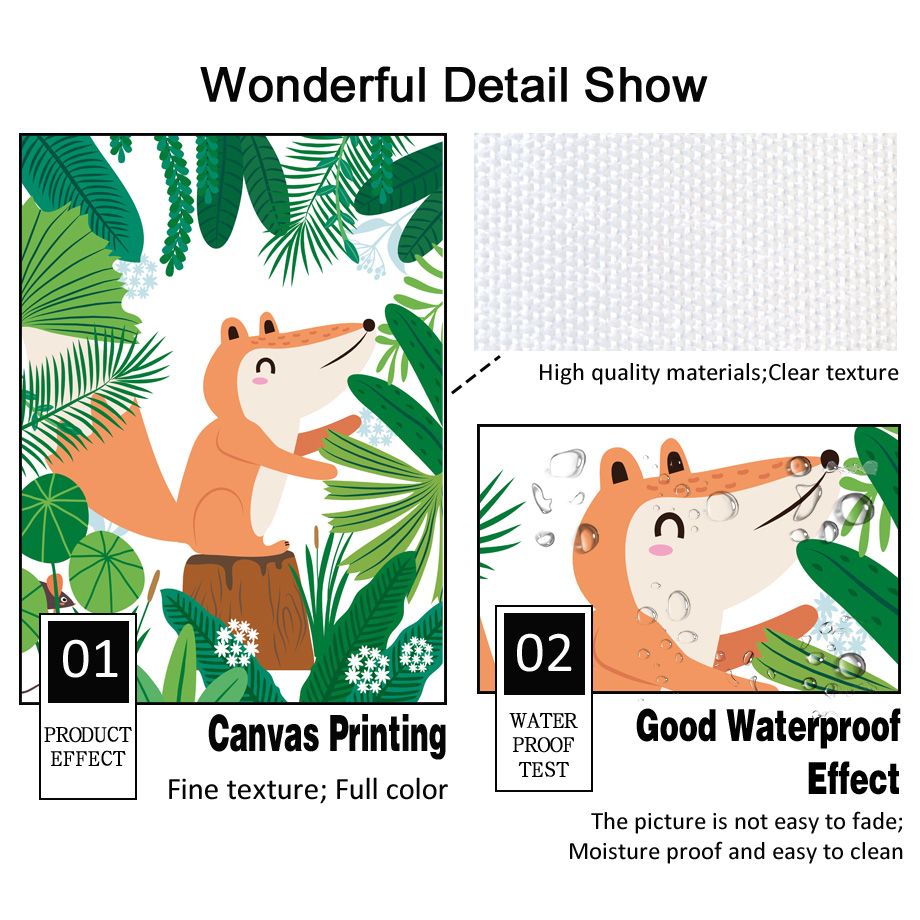 Jungle Safari Nursery Wall Art - Baby Nursery Gender Neutral บทวิจารณ์และราคา