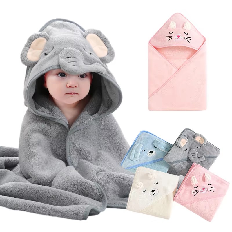 Cartoon Baby Bath Towels Soft  - Baby Nursery Accessories บทวิจารณ์และราคา