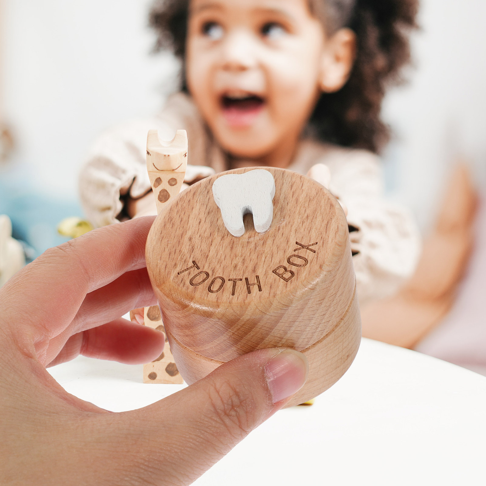 Baby Tooth Holder Wooden Keeps - Baby Keepsake Box บทวิจารณ์และราคา