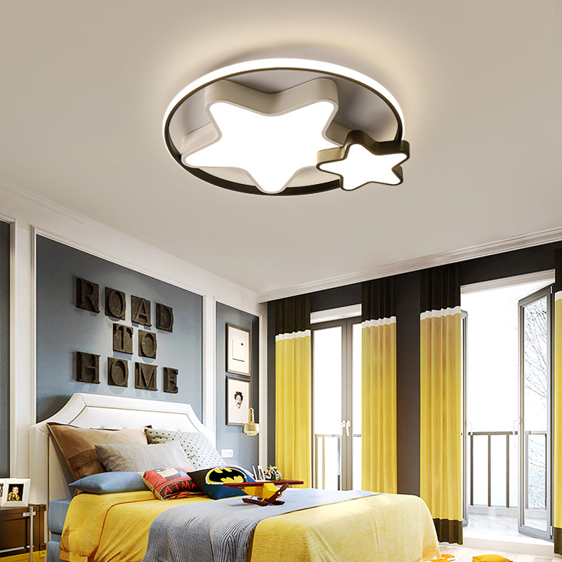 Modern White Star Ceiling Ligh - Baby Nursery Chandelier บทวิจารณ์และราคา