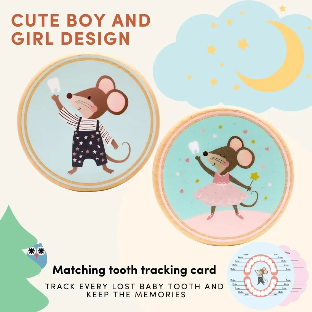 Wooden Beech Tooth Keeper Box  - Baby Keepsake Box บทวิจารณ์และราคา