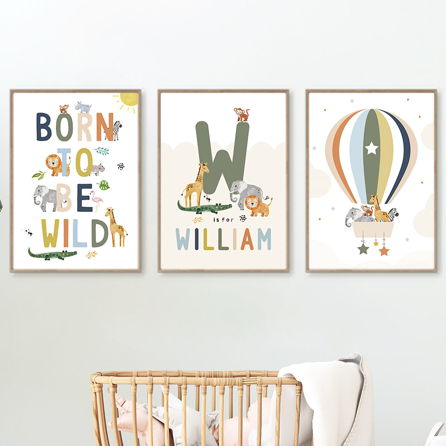 Crocodile Balloon Lion Elephan - Baby Nursery Artwork บทวิจารณ์และราคา