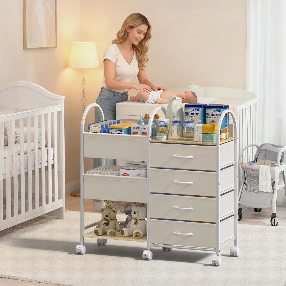 Baby Organizer and Storage Car - Baby Nursery Utility Cart บทวิจารณ์และราคา