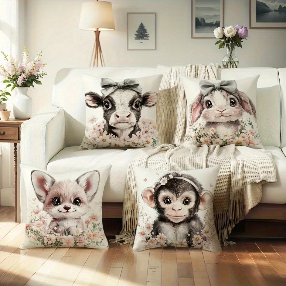 Cute Baby Farm Animal Throw Pi - Baby Nursery Cushion บทวิจารณ์และราคา