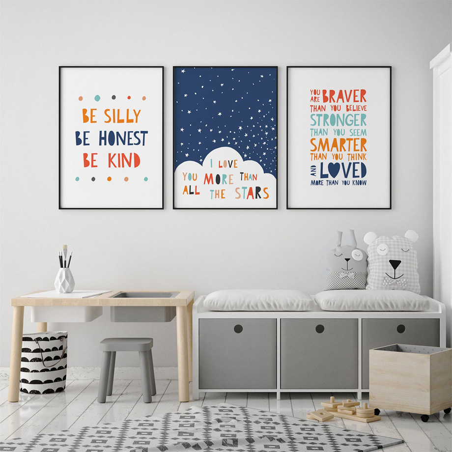 Cartoon Inspirational quotes N - Baby Nursery Quotes Wall Art บทวิจารณ์และราคา