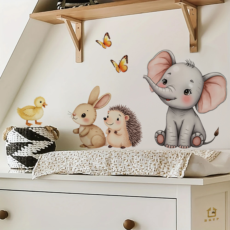 Cartoon Animal Wall Sticker -  - Baby Nursery Stickers บทวิจารณ์และราคา