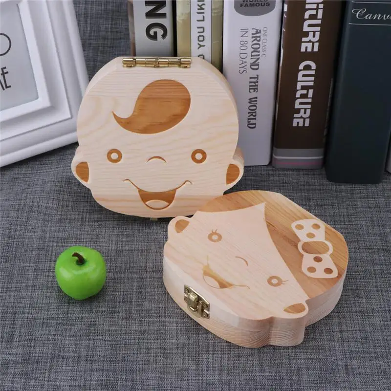 1pc-Baby Tooth Box Spanish Woo - Baby Keepsake Box บทวิจารณ์และราคา