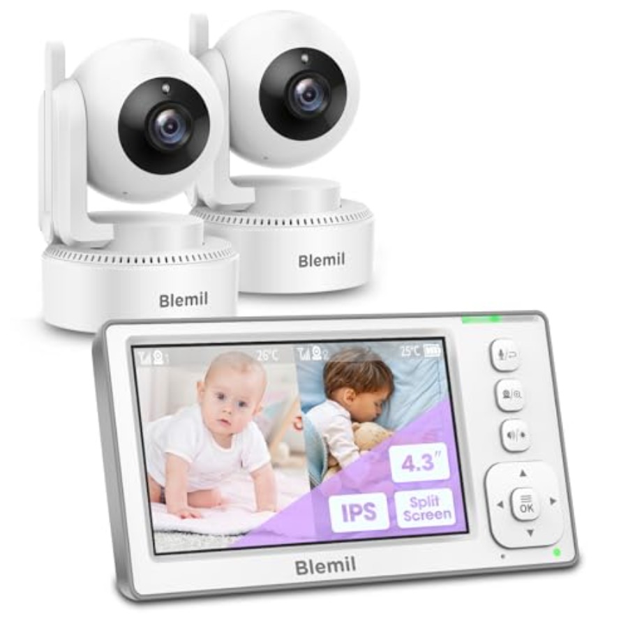 2-Camera 4.3'' IPS Split-Scree - Baby Monitor Split Screen บทวิจารณ์และราคา
