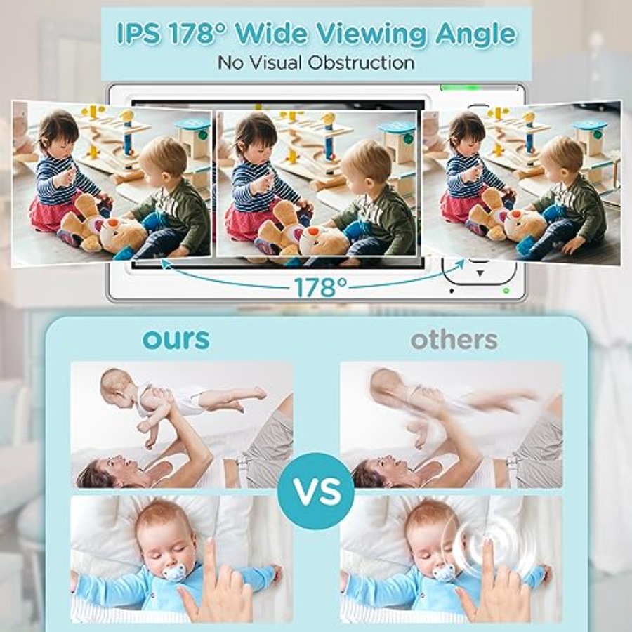 2-Camera 4.3'' IPS Split-Scree - Baby Monitor Split Screen บทวิจารณ์และราคา