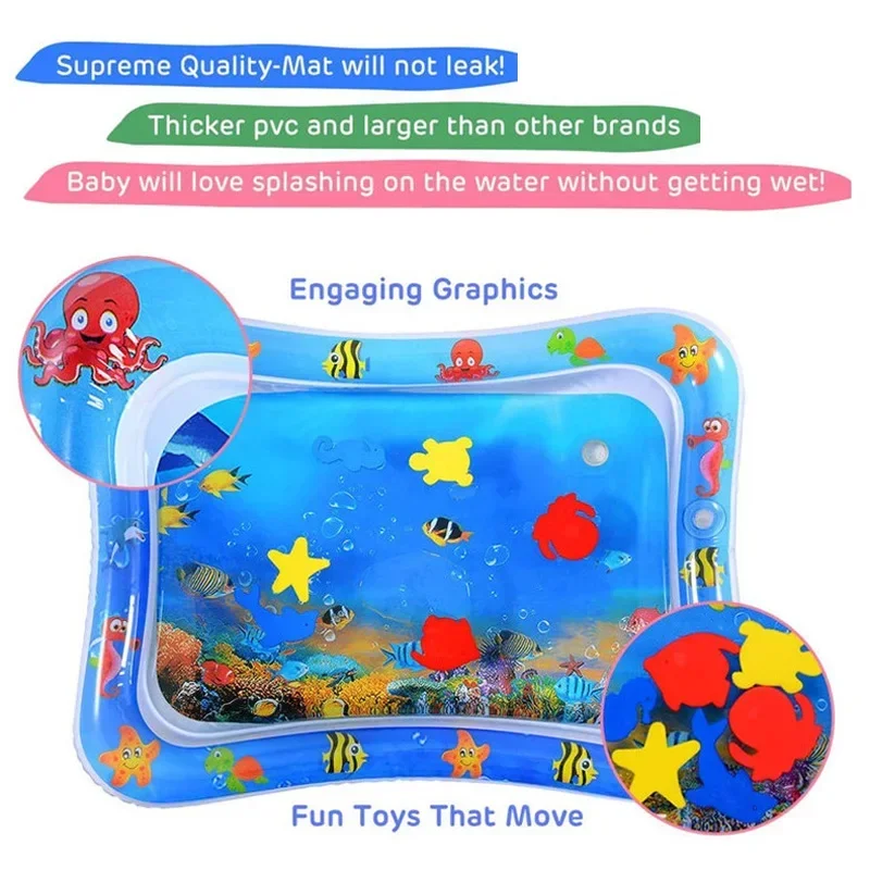 Baby Water Play Mat Inflatable - Baby Nursery Cushion บทวิจารณ์และราคา