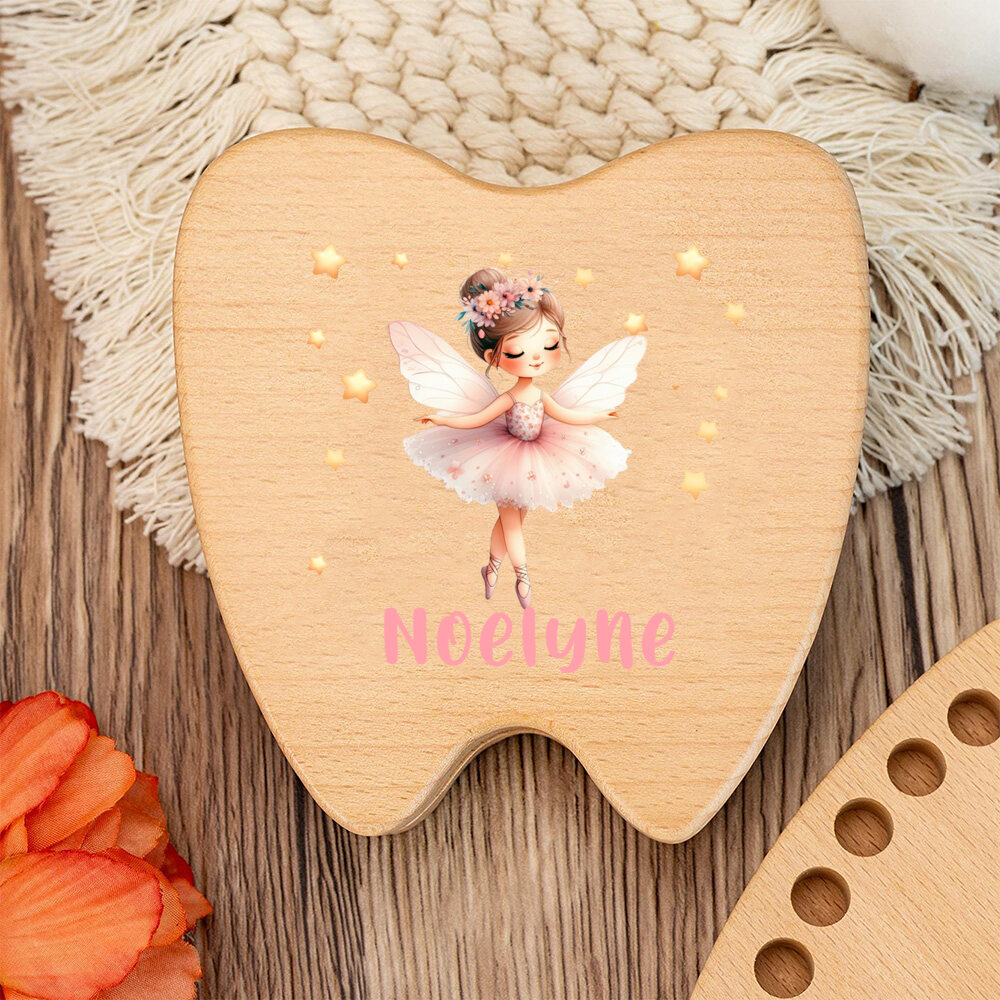 Personalized Tooth Fairy Woode - Baby Keepsake Box บทวิจารณ์และราคา