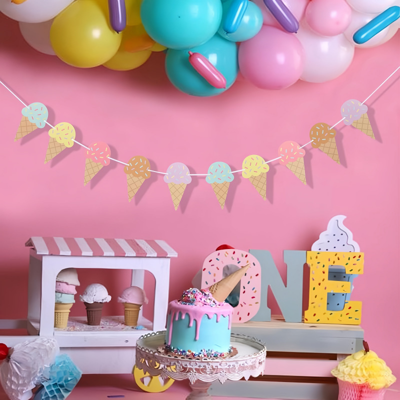 Sweet Ice Cream Theme Paper Ba - Baby Nursery Hanging Decor บทวิจารณ์และราคา