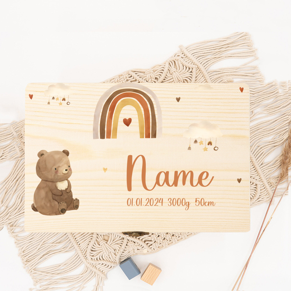 Personalized Baby Memory Box B - Baby Keepsake Box บทวิจารณ์และราคา