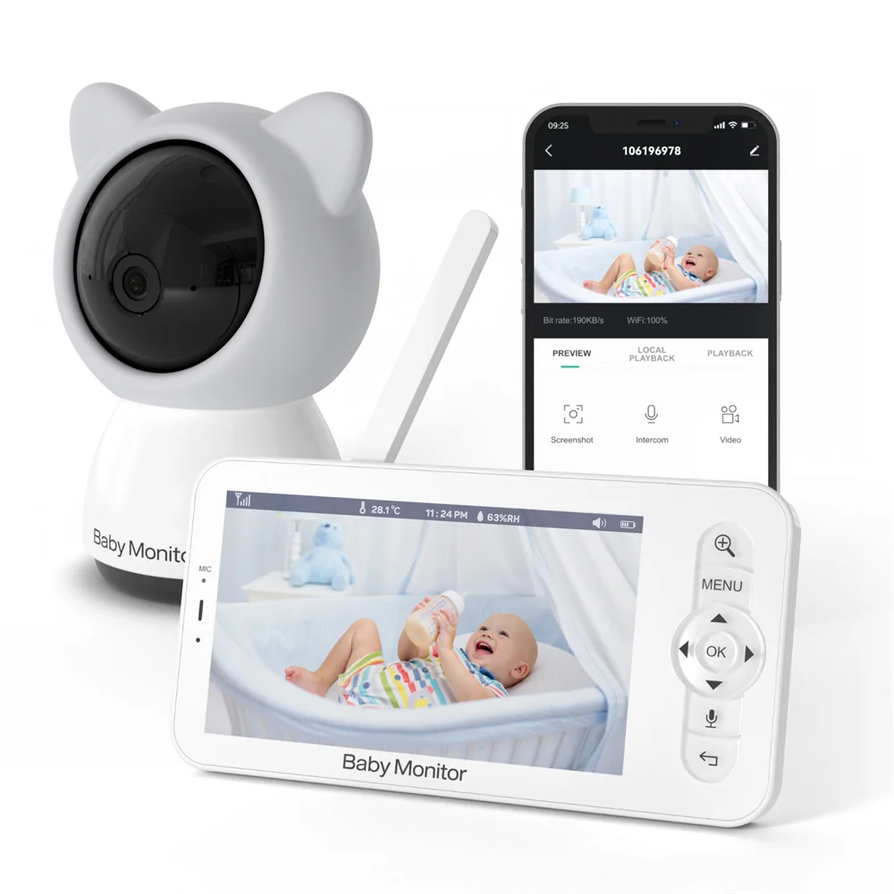 Babystar 5 Inch Wifi Baby Moni - Baby Monitor Split Screen บทวิจารณ์และราคา