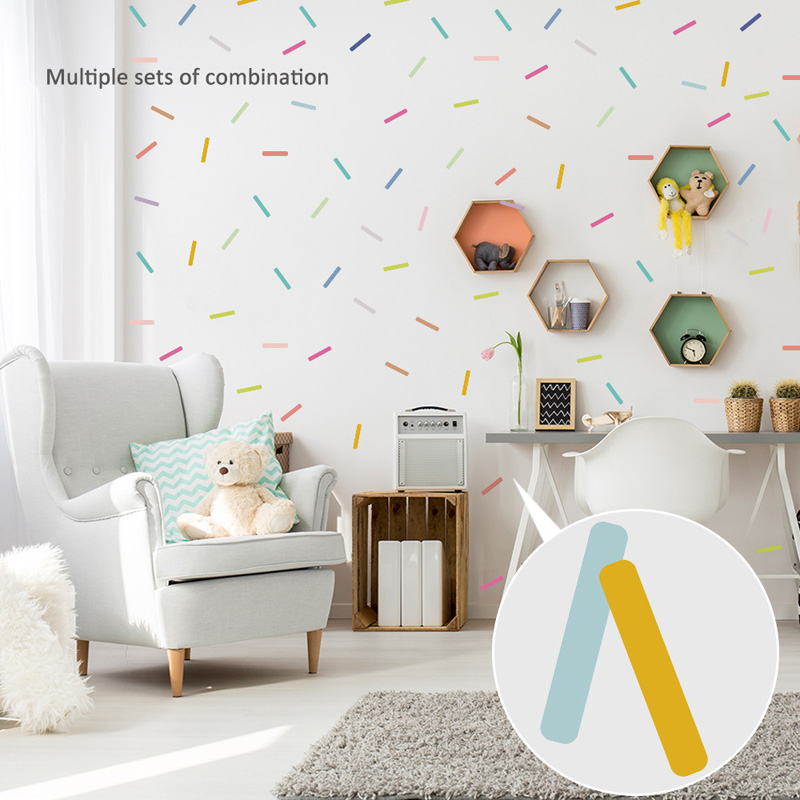 48pcs Colorful Candy Strip Wal - Baby Nursery Stickers บทวิจารณ์และราคา