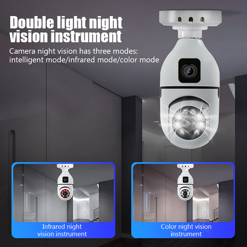 4MP V380/Yoosee Dual Lens E27  - Baby Monitor Split Screen บทวิจารณ์และราคา