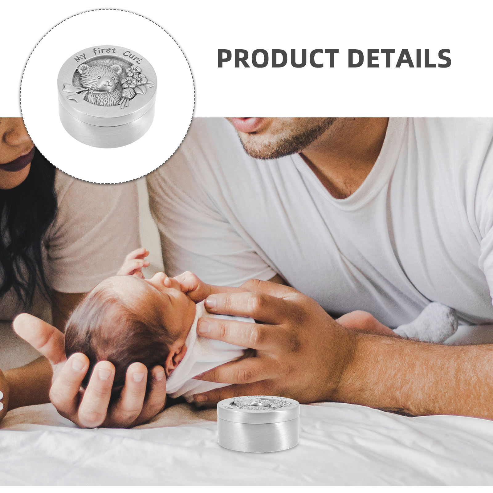 Metal Fetal Hair Keepsake Box  - Baby Keepsake Box บทวิจารณ์และราคา