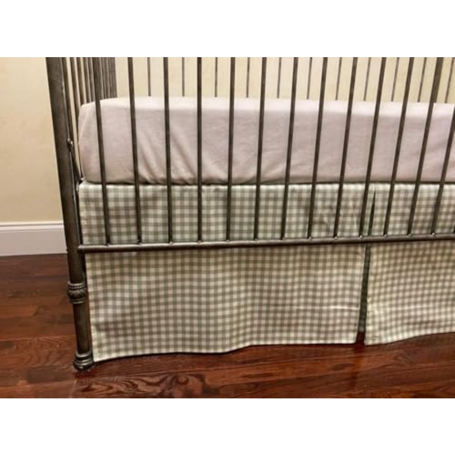 Crib Skirt Gingham Tailored Ba - Baby Nursery Gender Neutral บทวิจารณ์และราคา