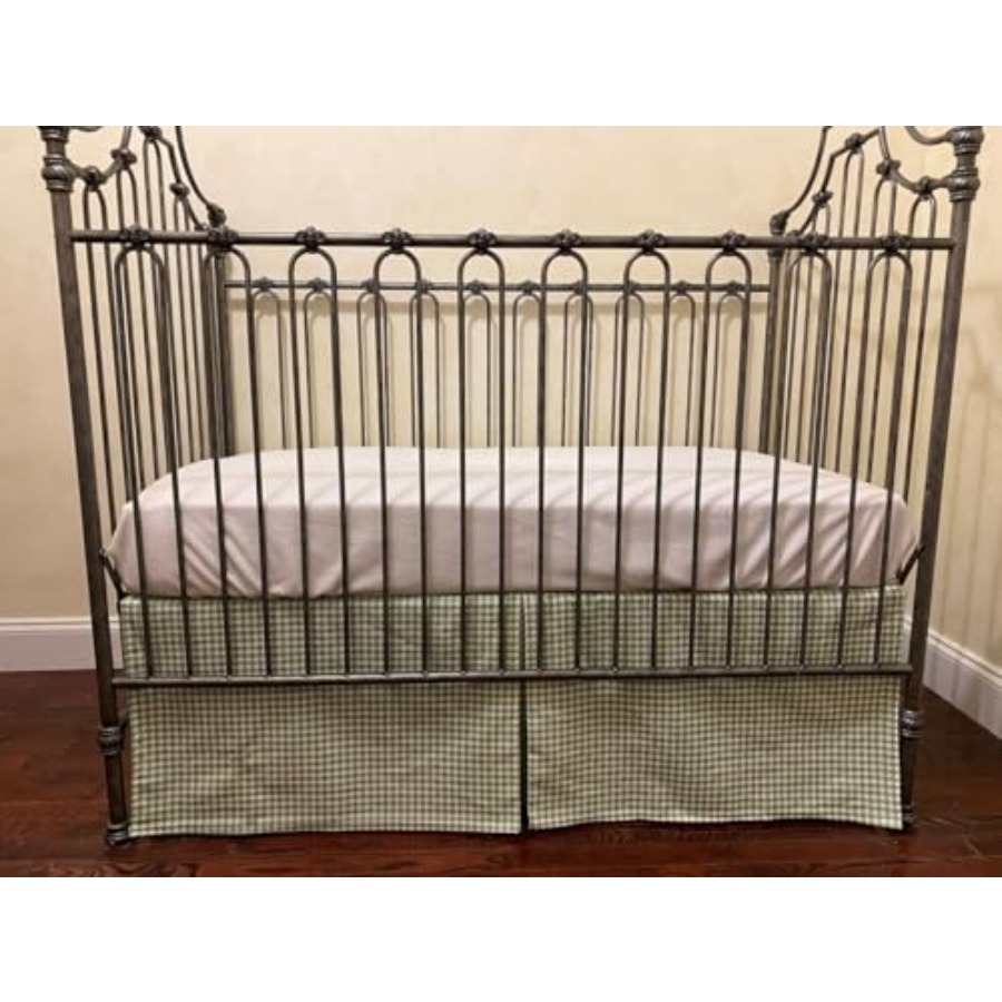 Crib Skirt Gingham Tailored Ba - Baby Nursery Gender Neutral บทวิจารณ์และราคา