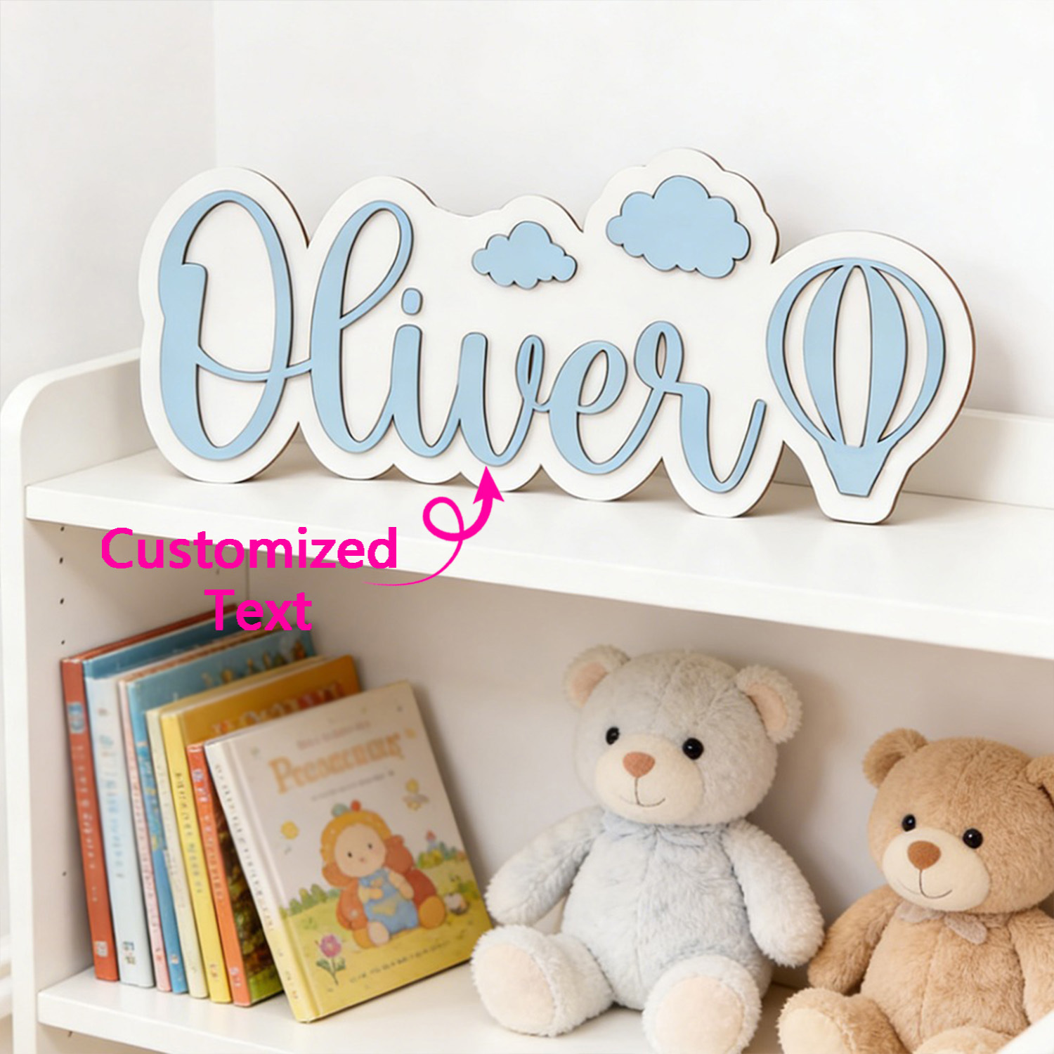 Personalized Hot Air Balloon & - Baby Nursery Artwork บทวิจารณ์และราคา