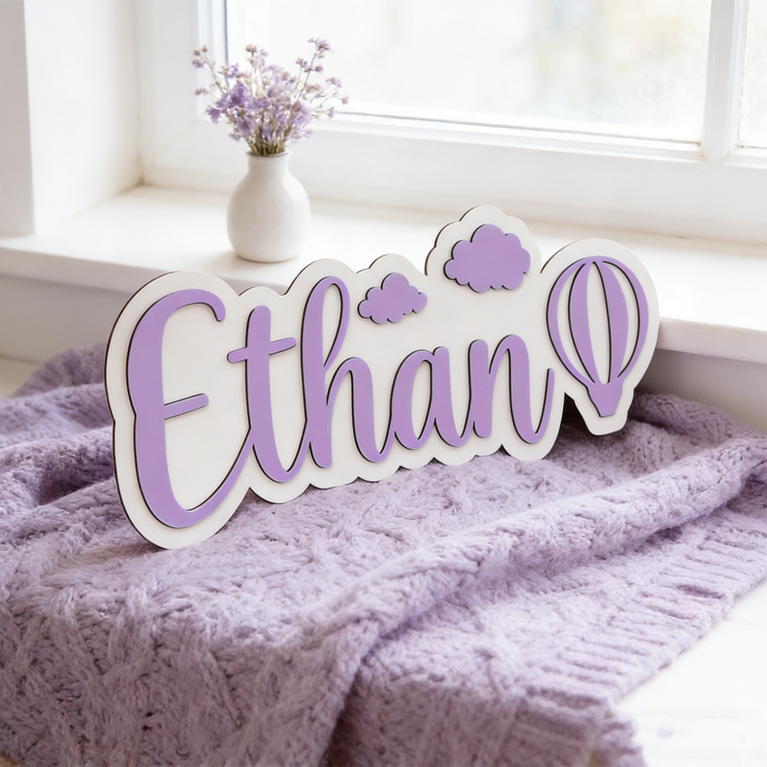 Personalized Hot Air Balloon & - Baby Nursery Artwork บทวิจารณ์และราคา