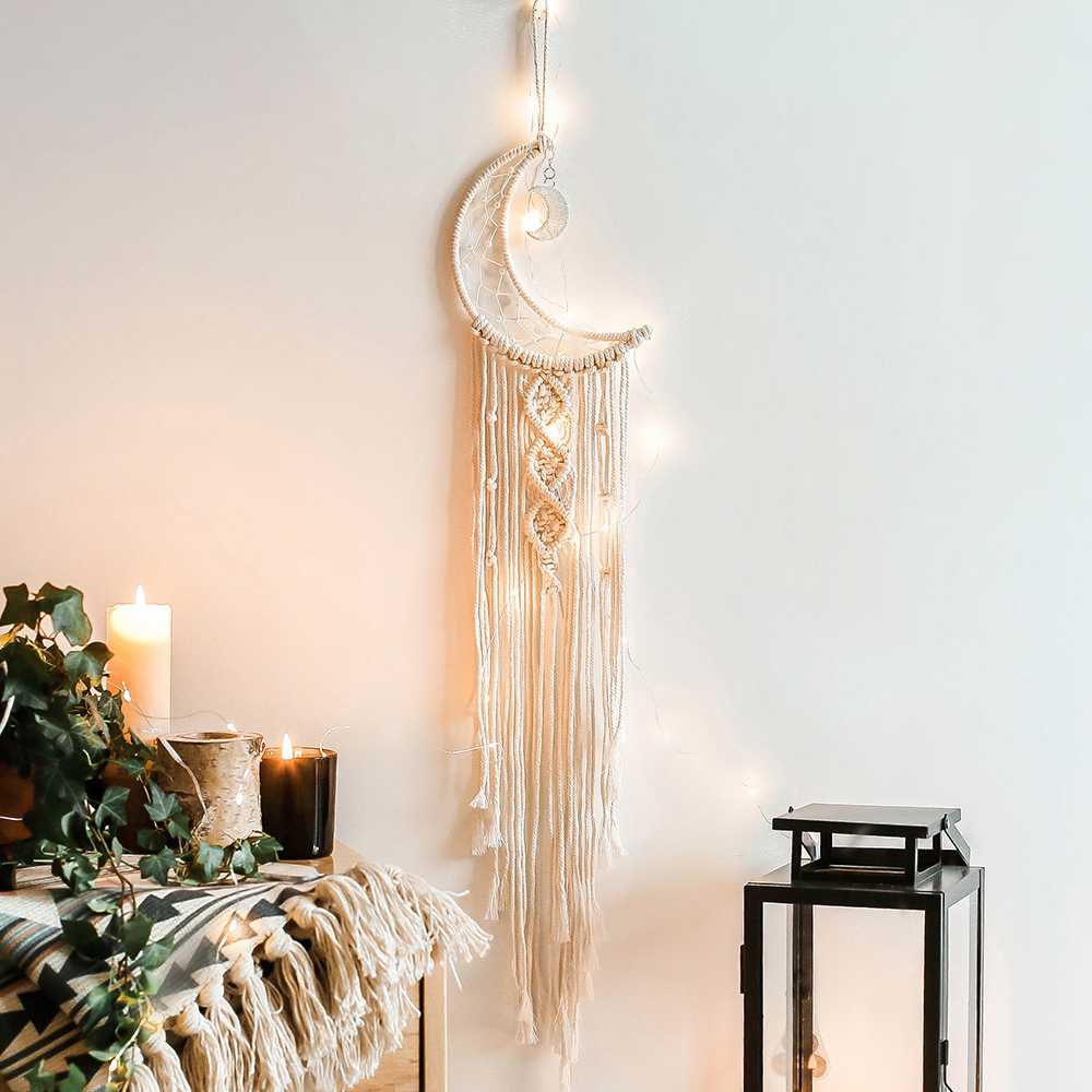 Macrame Dream Catcher Boho Hom - Baby Nursery Hanging Decor บทวิจารณ์และราคา