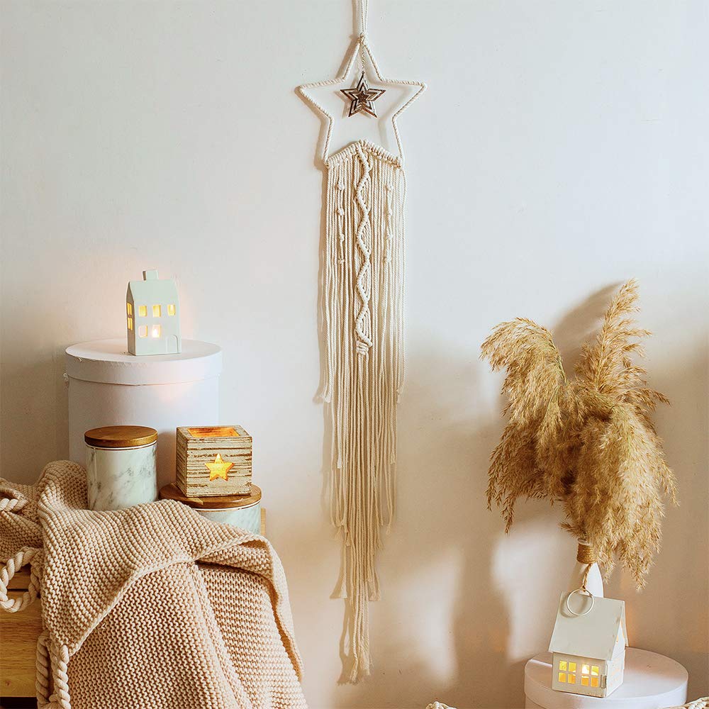 Macrame Dream Catcher Boho Hom - Baby Nursery Hanging Decor บทวิจารณ์และราคา