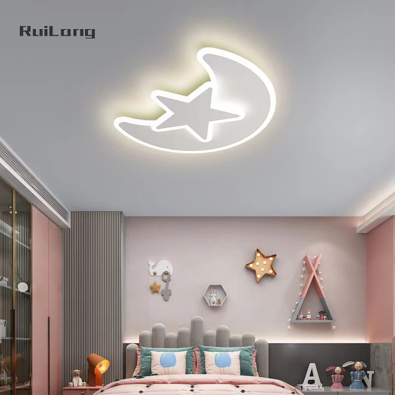 Kids Room Ceiling Lamp Star Mo - Baby Nursery Chandelier บทวิจารณ์และราคา
