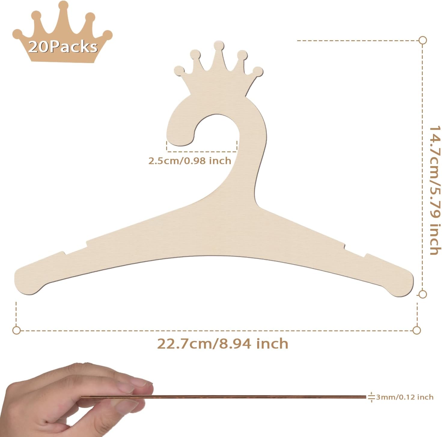 Wooden Baby Hangers 9 Inch, Cu - Baby Nursery Storage บทวิจารณ์และราคา